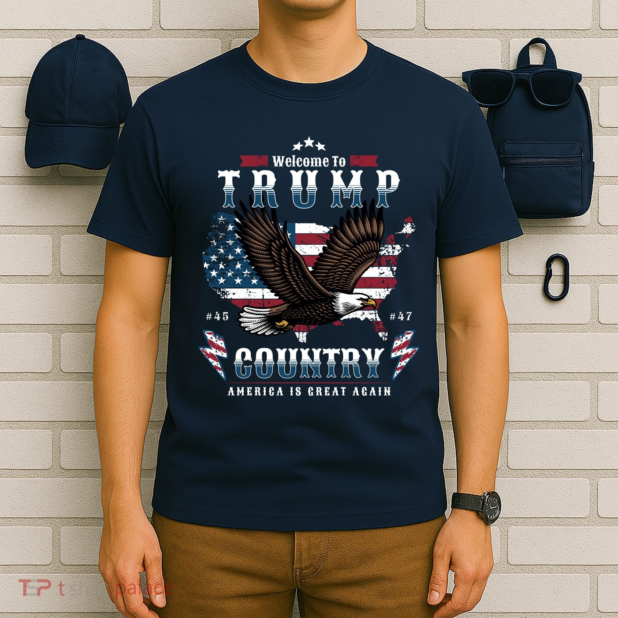 Welcome To Trump Country Usa Bald Eagle T-Shirt