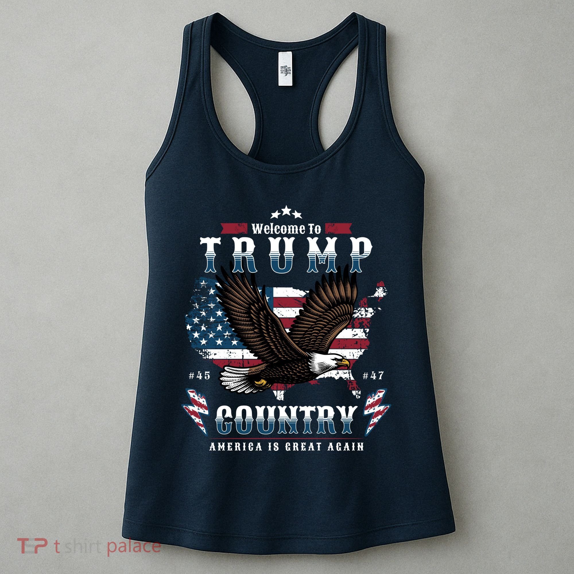 Welcome To Trump Country Usa Bald Eagle Women's Tank Top