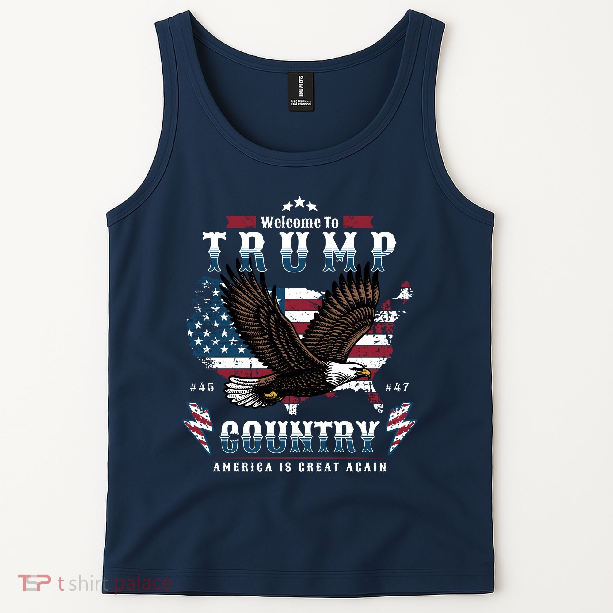 Welcome To Trump Country Usa Bald Eagle Tank Top