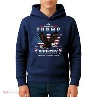 Welcome To Trump Country Usa Bald Eagle Kids Hoodie thumb 4