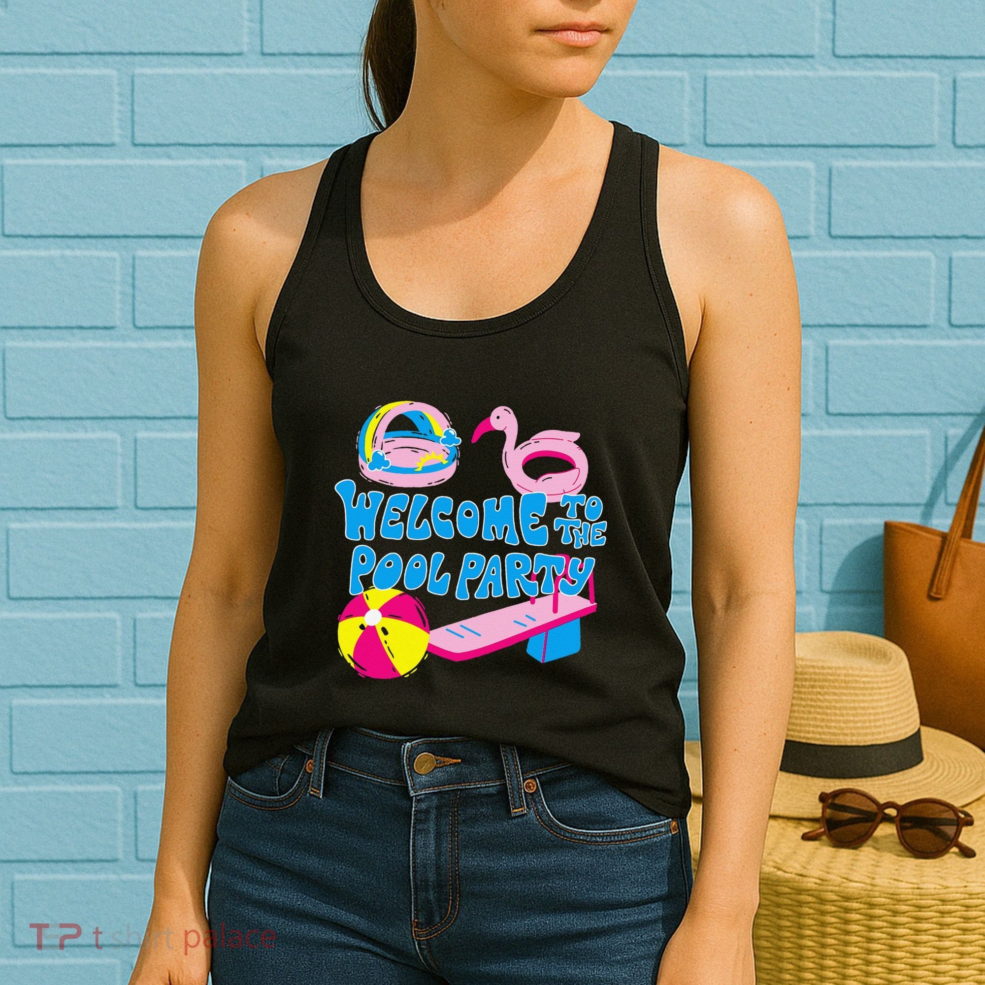 Welcome To The Pool Party Birthday Summer Family Swimming Women's Tank Top