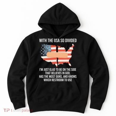 With The Usa So Divided America Flag Hoodie
