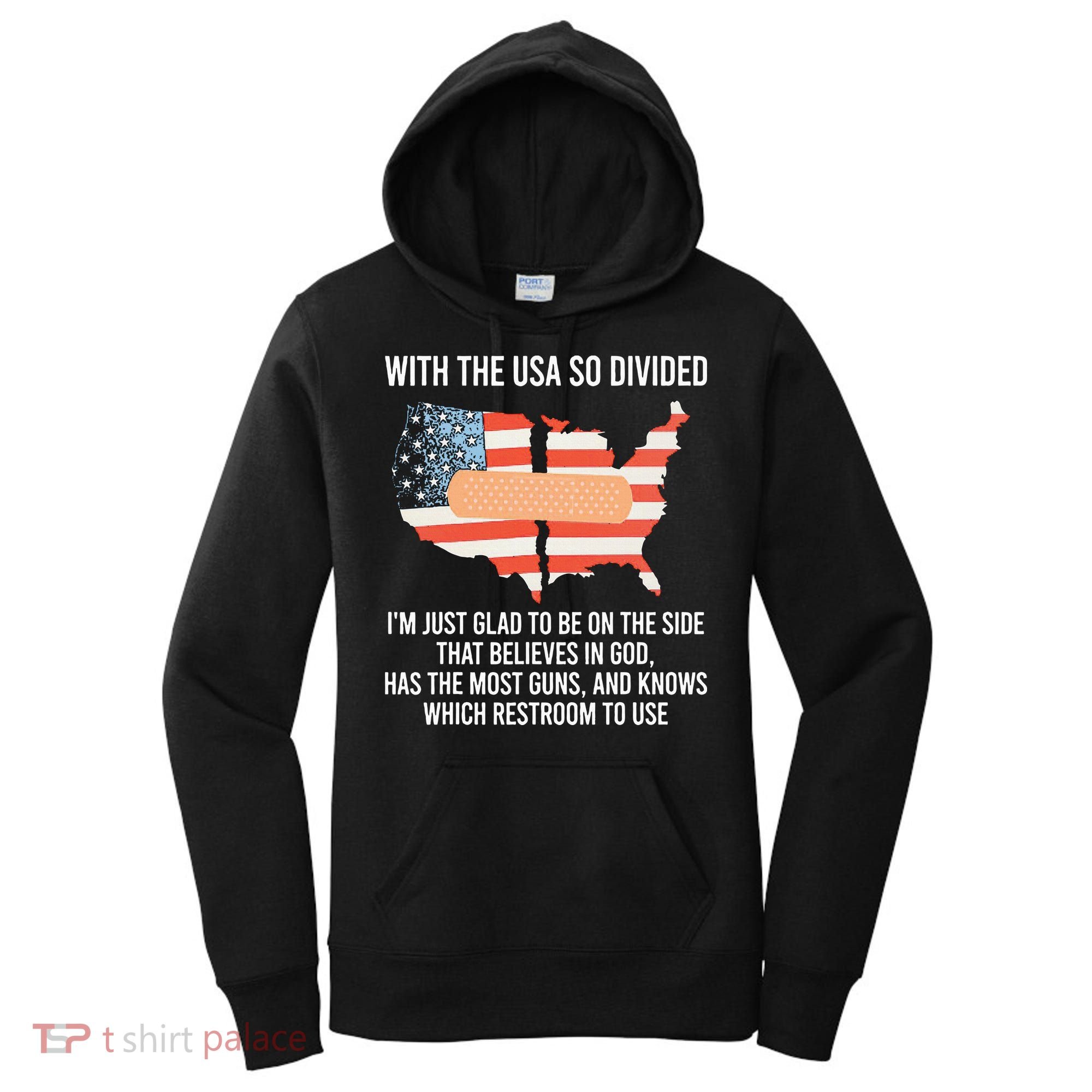 With The Usa So Divided America Flag Women's Hoodie