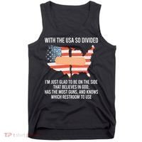 With The Usa So Divided America Flag Tank Top thumb 0