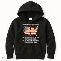 With The Usa So Divided America Flag Kids Hoodie thumb 0