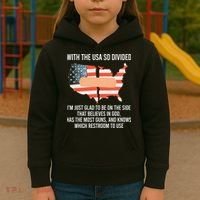 With The Usa So Divided America Flag Kids Hoodie thumb 3