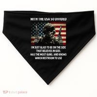 With The USA So Divided Im Just Glad To Be On The Side That USA-Made Doggie Bandana thumb 0