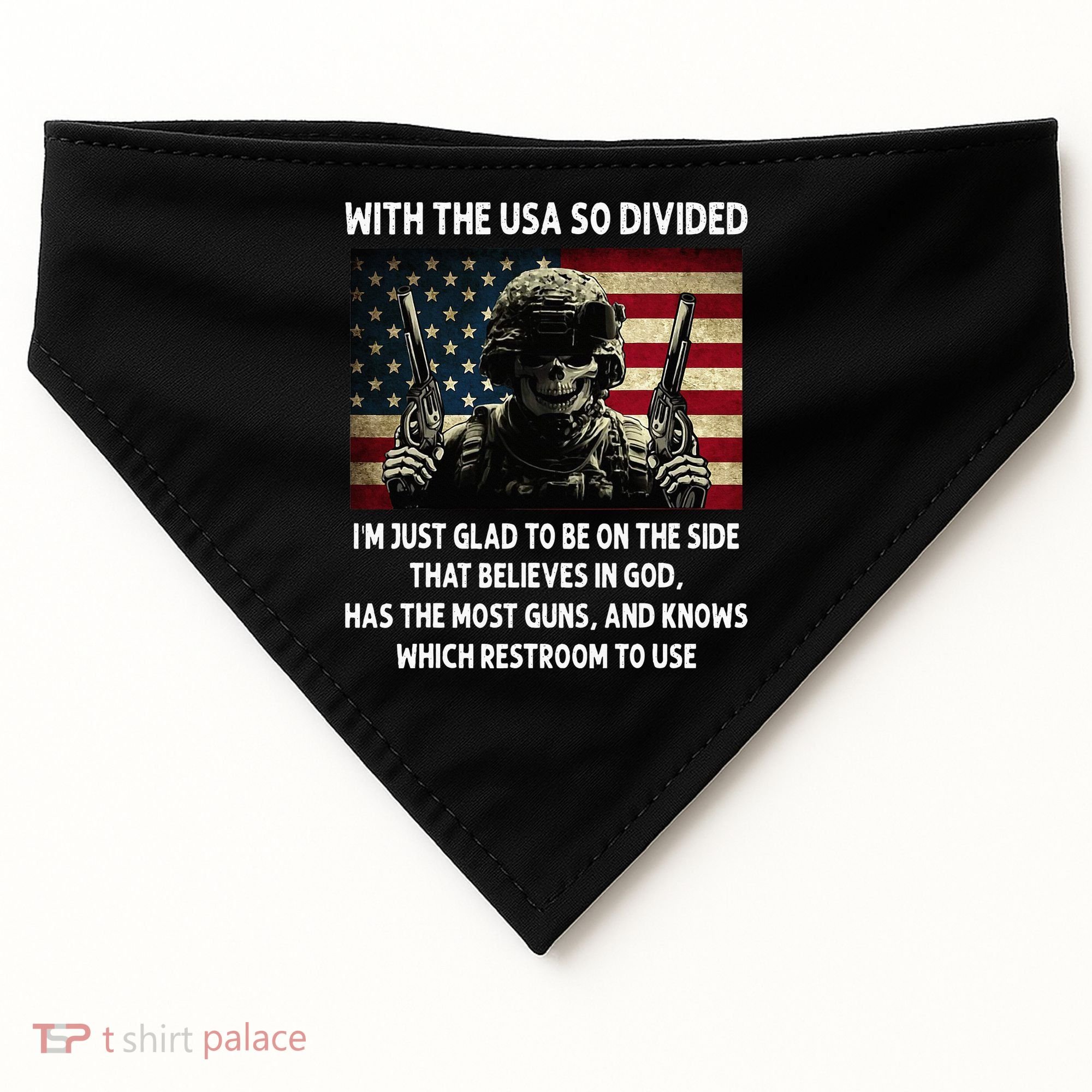 With The USA So Divided Im Just Glad To Be On The Side That USA-Made Doggie Bandana