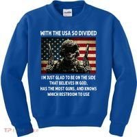 With The USA So Divided Im Just Glad To Be On The Side That Kids Sweatshirt thumb 0