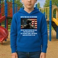 With The USA So Divided Im Just Glad To Be On The Side That Kids Hoodie thumb 2