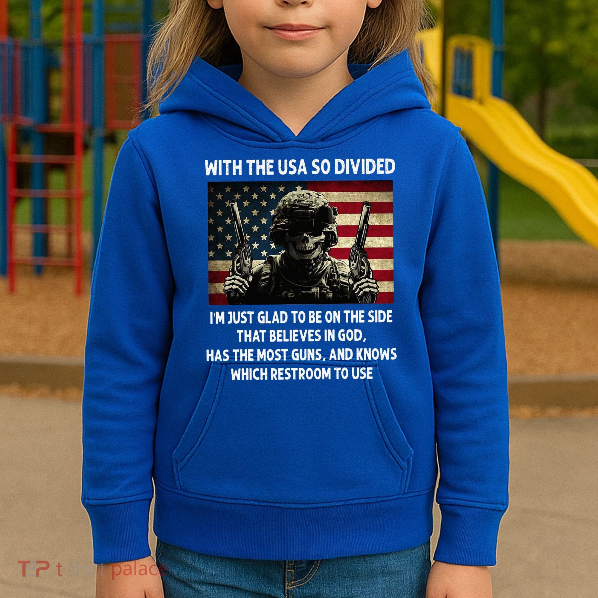 With The USA So Divided Im Just Glad To Be On The Side That Kids Hoodie