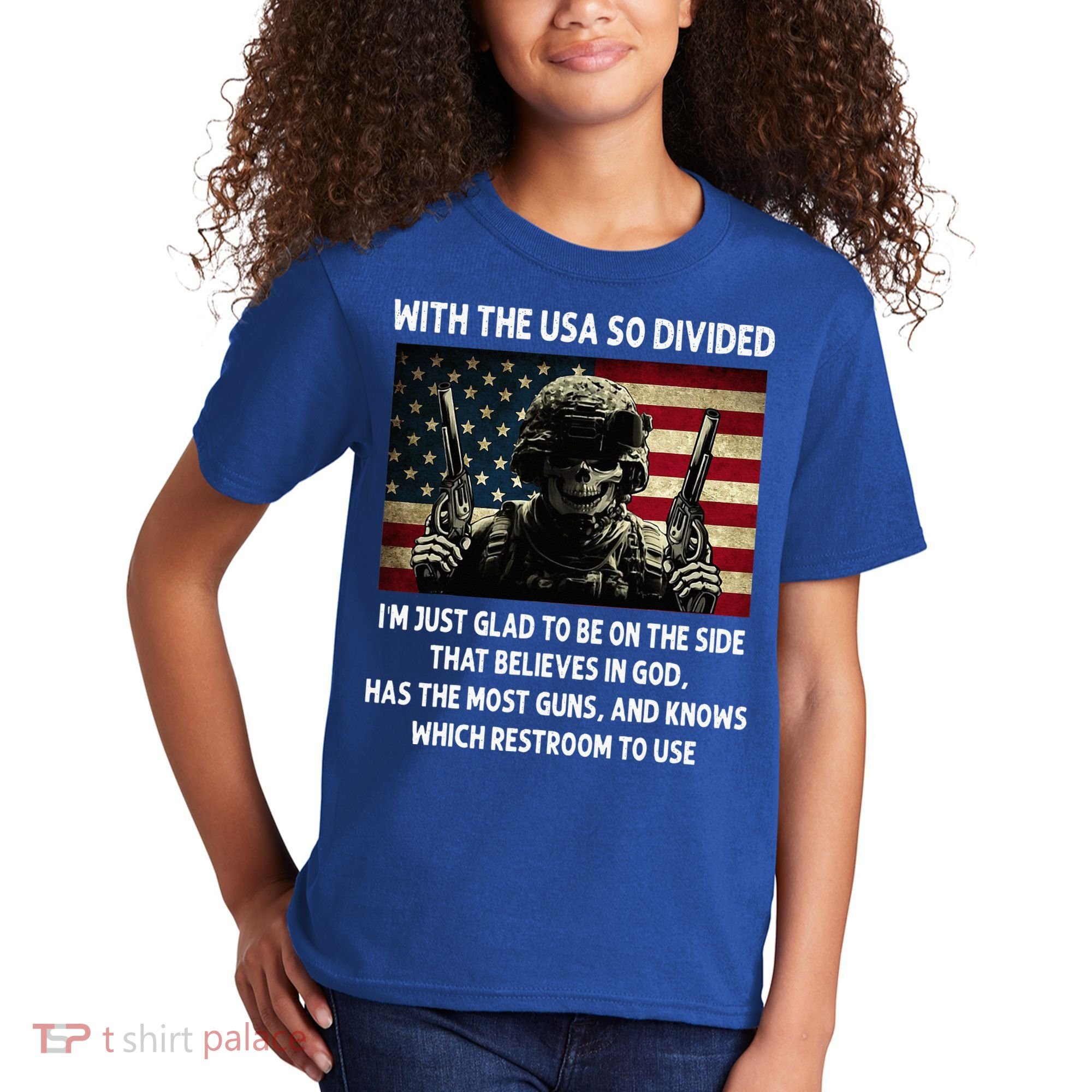 With The USA So Divided Im Just Glad To Be On The Side That Kids T-Shirt