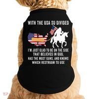 With The Usa So Divided IM Just Glad To Be On The Side Doggie Tank thumb 0