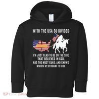 With The Usa So Divided IM Just Glad To Be On The Side Toddler Hoodie thumb 0