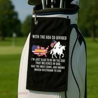 With The Usa So Divided IM Just Glad To Be On The Side Golf Towel thumb 2