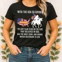 With The Usa So Divided IM Just Glad To Be On The Side Women's T-Shirt thumb 2