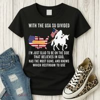 With The Usa So Divided IM Just Glad To Be On The Side Women's T-Shirt thumb 3