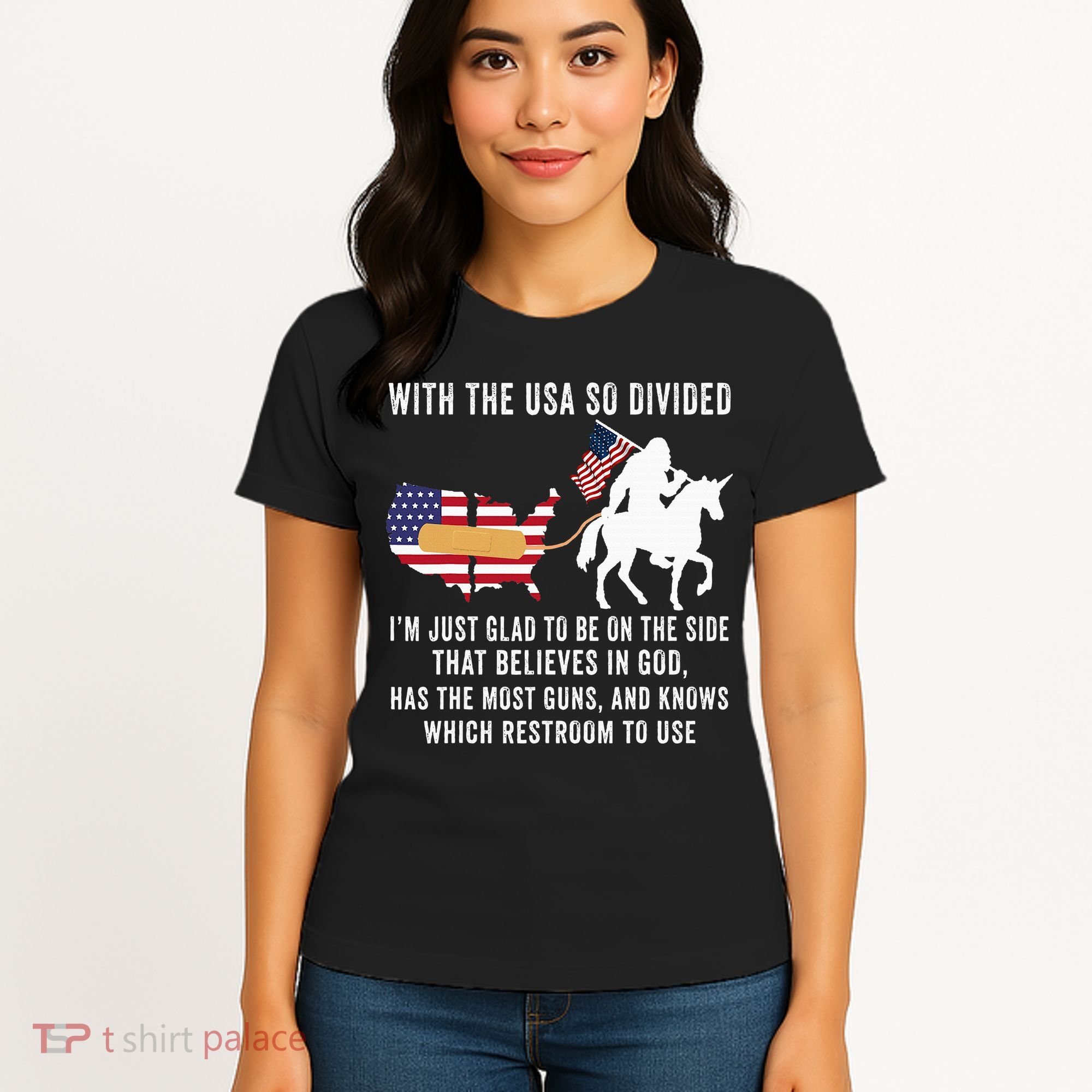 With The Usa So Divided IM Just Glad To Be On The Side Women's T-Shirt
