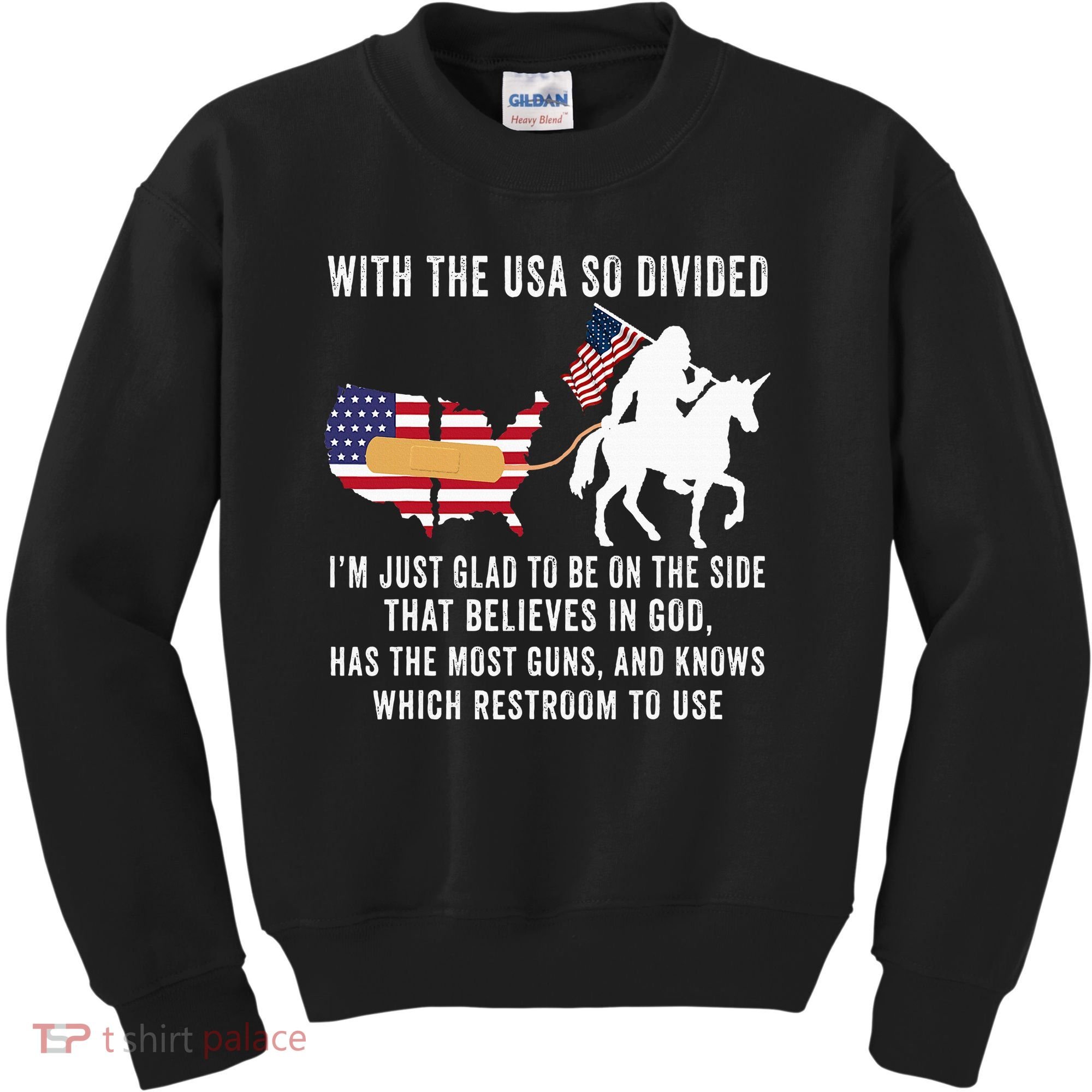 With The Usa So Divided IM Just Glad To Be On The Side Kids Sweatshirt