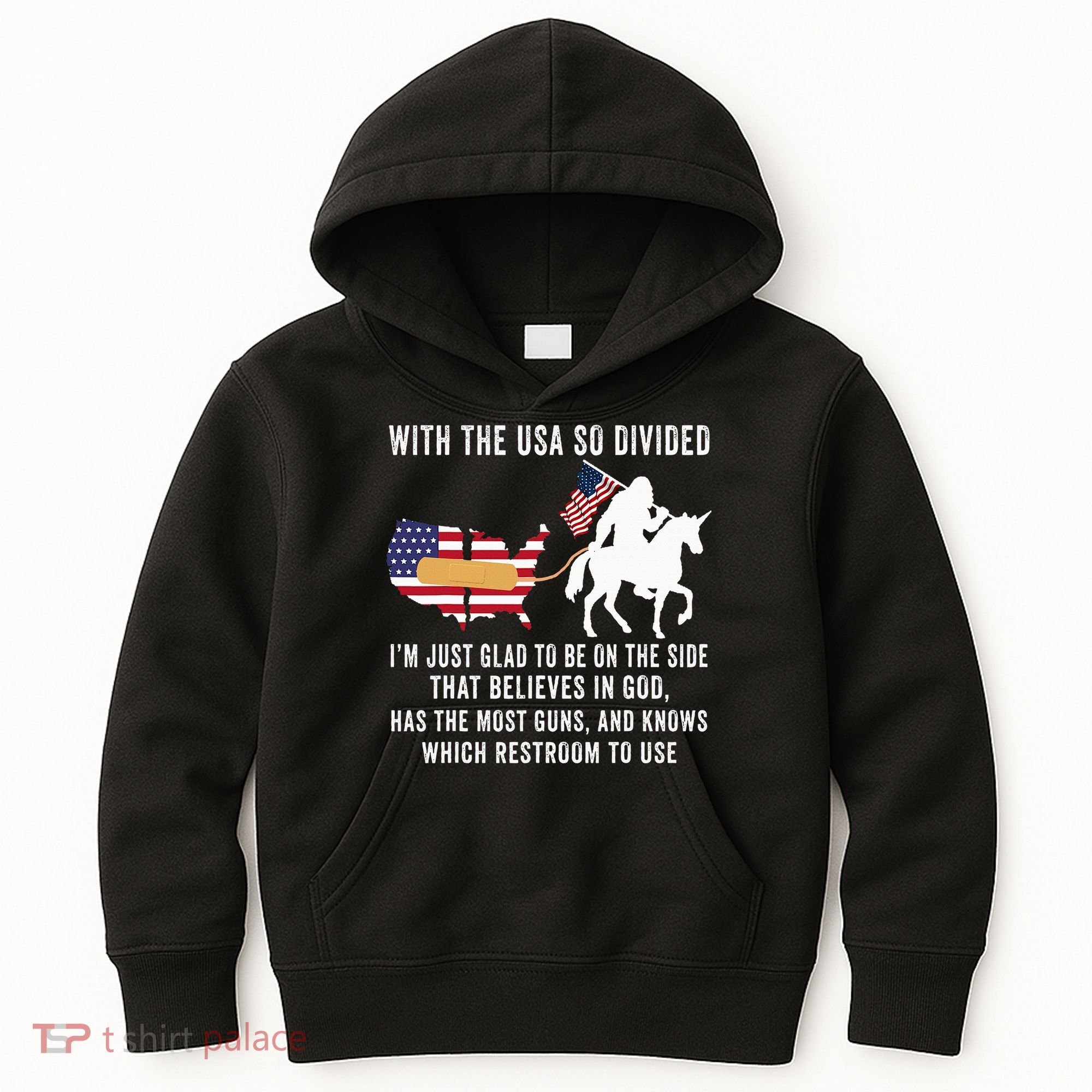 With The Usa So Divided IM Just Glad To Be On The Side Kids Hoodie