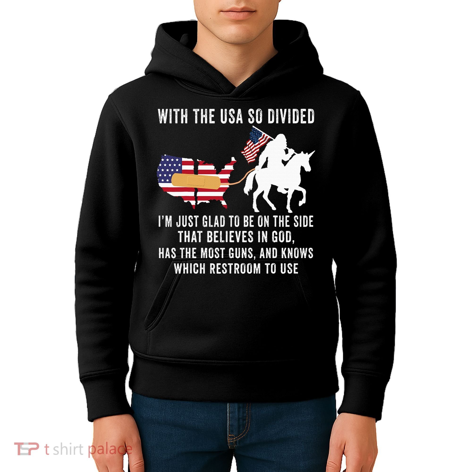 With The Usa So Divided IM Just Glad To Be On The Side Kids Hoodie