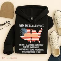 With The Usa So Divided America Flag Hoodie thumb 4