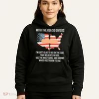 With The Usa So Divided America Flag Hoodie thumb 5