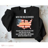 With The Usa So Divided America Flag Sweatshirt thumb 2
