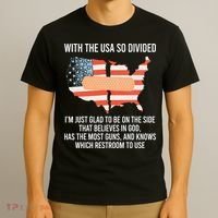 With The Usa So Divided America Flag T-Shirt thumb 3