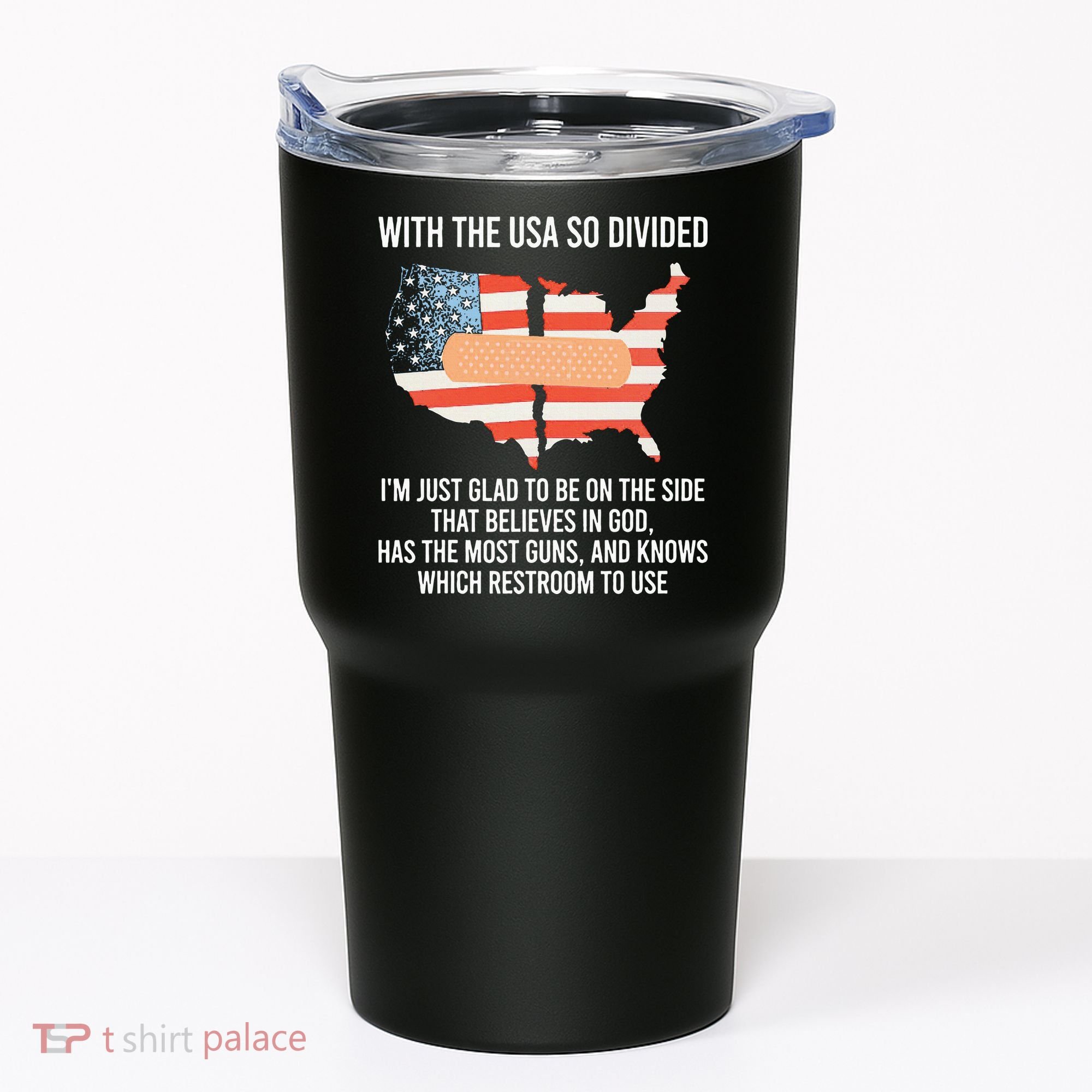 With The Usa So Divided America Flag Tumbler