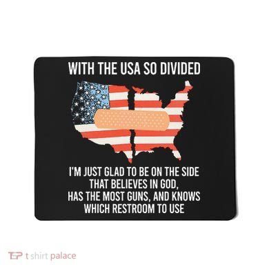 With The Usa So Divided America Flag Mousepad