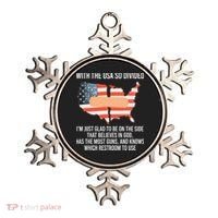 With The Usa So Divided America Flag Ornament thumb 0