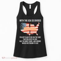 With The Usa So Divided America Flag Women's Tank Top thumb 0
