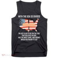 With The Usa So Divided America Flag Tank Top thumb 0