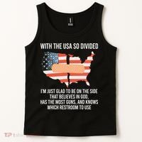 With The Usa So Divided America Flag Tank Top thumb 2