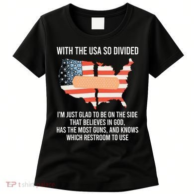 With The Usa So Divided America Flag Women's T-Shirt