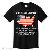 With The Usa So Divided America Flag Kids T-Shirt thumb 0