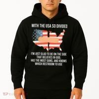 With The Usa So Divided America Flag Hoodie thumb 2