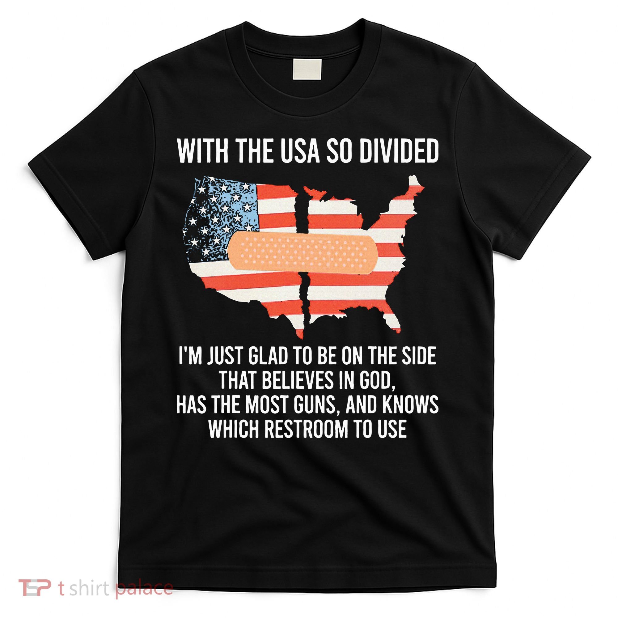 With The Usa So Divided America Flag T-Shirt