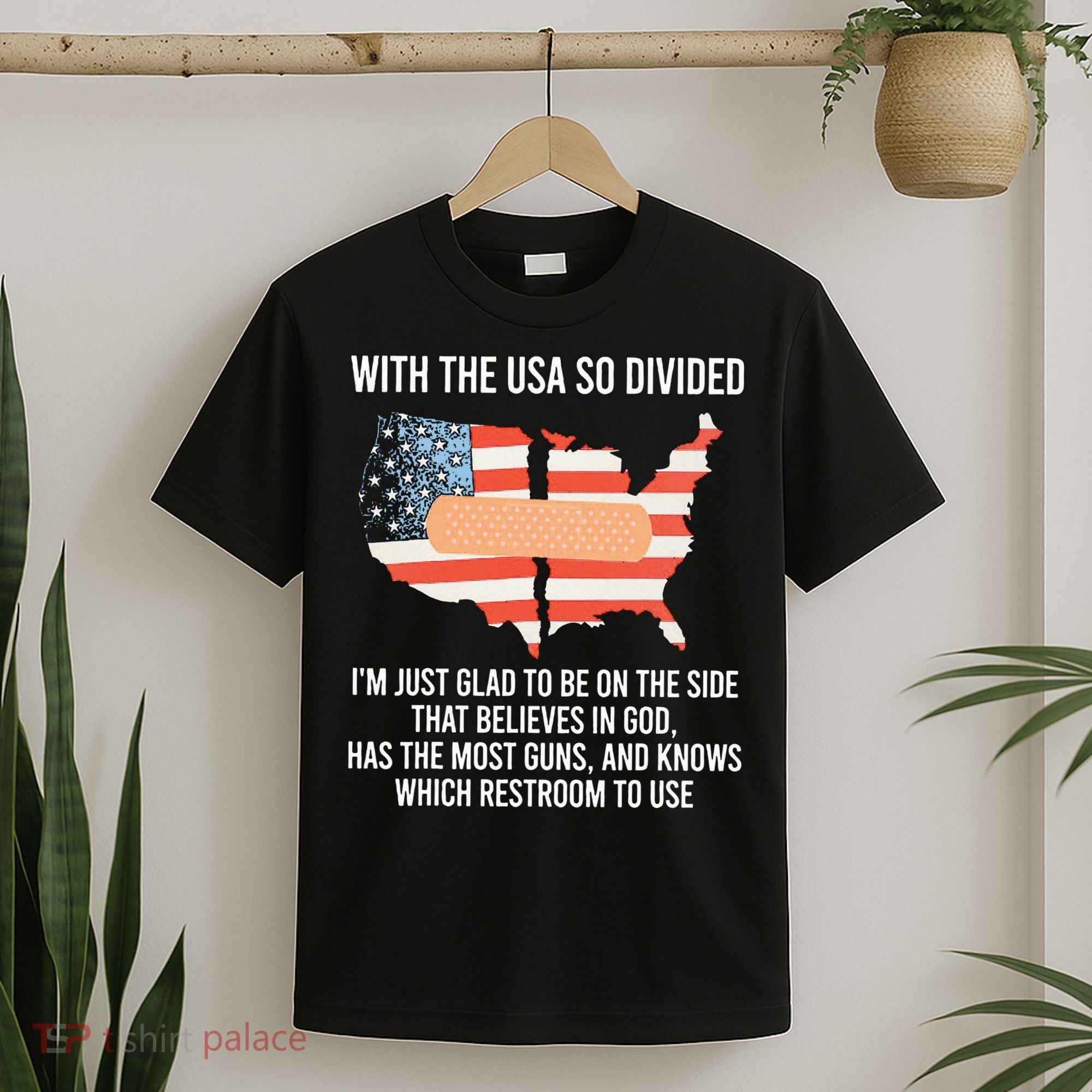 With The Usa So Divided America Flag T-Shirt