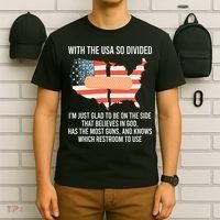With The Usa So Divided America Flag T-Shirt thumb 6