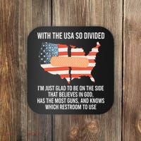 With The Usa So Divided America Flag Coaster thumb 0