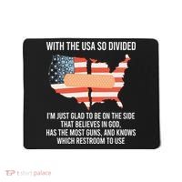 With The Usa So Divided America Flag Mousepad thumb 0