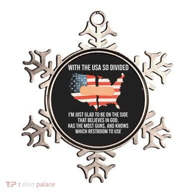 With The Usa So Divided America Flag Ornament