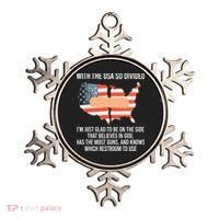 With The Usa So Divided America Flag Ornament thumb 0