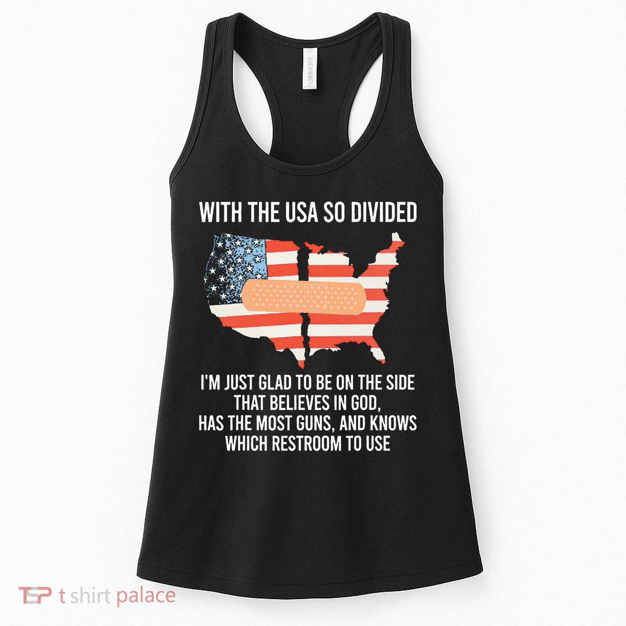 With The Usa So Divided America Flag Women's Tank Top