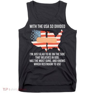 With The Usa So Divided America Flag Tank Top