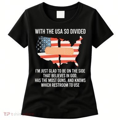With The Usa So Divided America Flag Women's T-Shirt