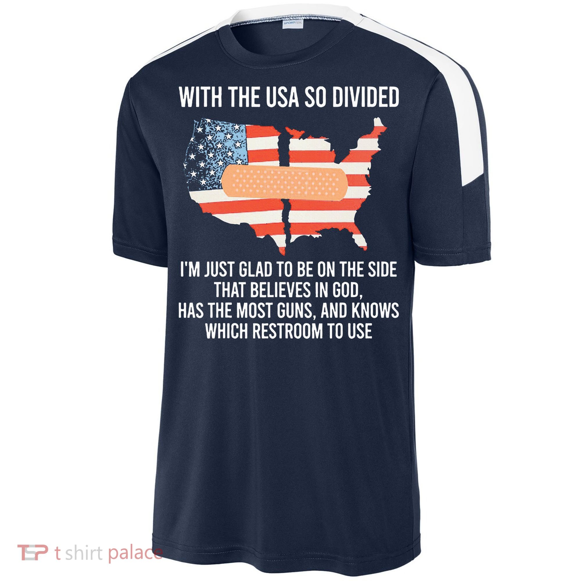 With The Usa So Divided America Flag Sport-Tek Competitor United Soccer Jersey