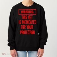 Warning This Vet Is Medicated American Veteran Women's Sweatshirt thumb 0